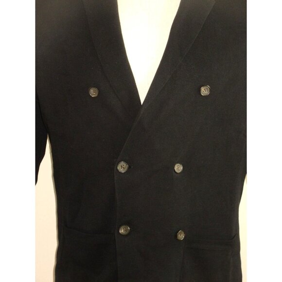 OOBE Brand Men's East Bay Cardigan Double Breasted Sweater Classic Black NWT - Picture 6 of 7